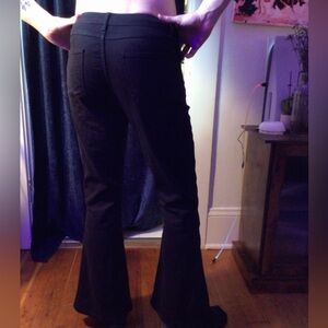 Black flared pants